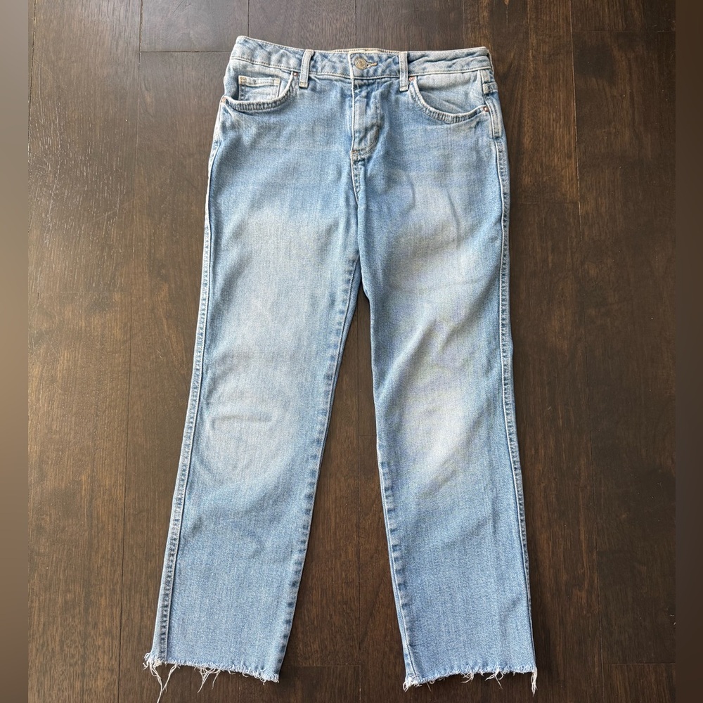 Free People Light Blue Straight Leg Jeans